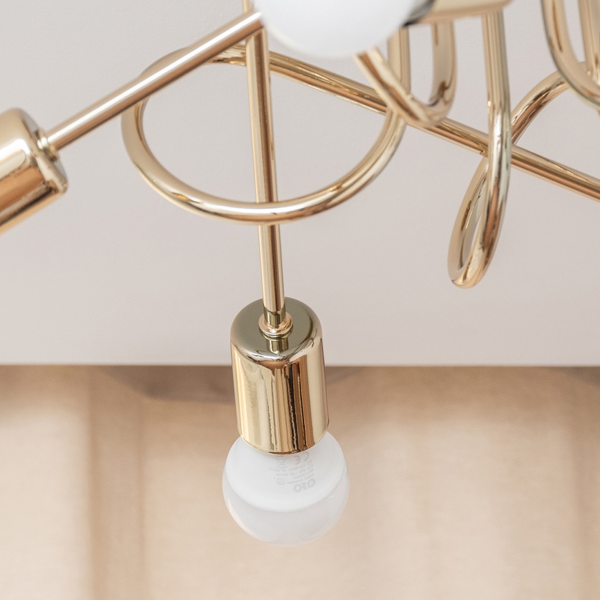 Lámpara de techo de montaje en superficie OXFORD 5xE27/15W/230V color dorado