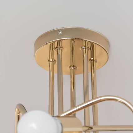 Lámpara de techo de montaje en superficie OXFORD 5xE27/15W/230V color dorado