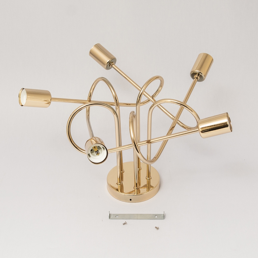 Lámpara de techo de montaje en superficie OXFORD 5xE27/15W/230V color dorado