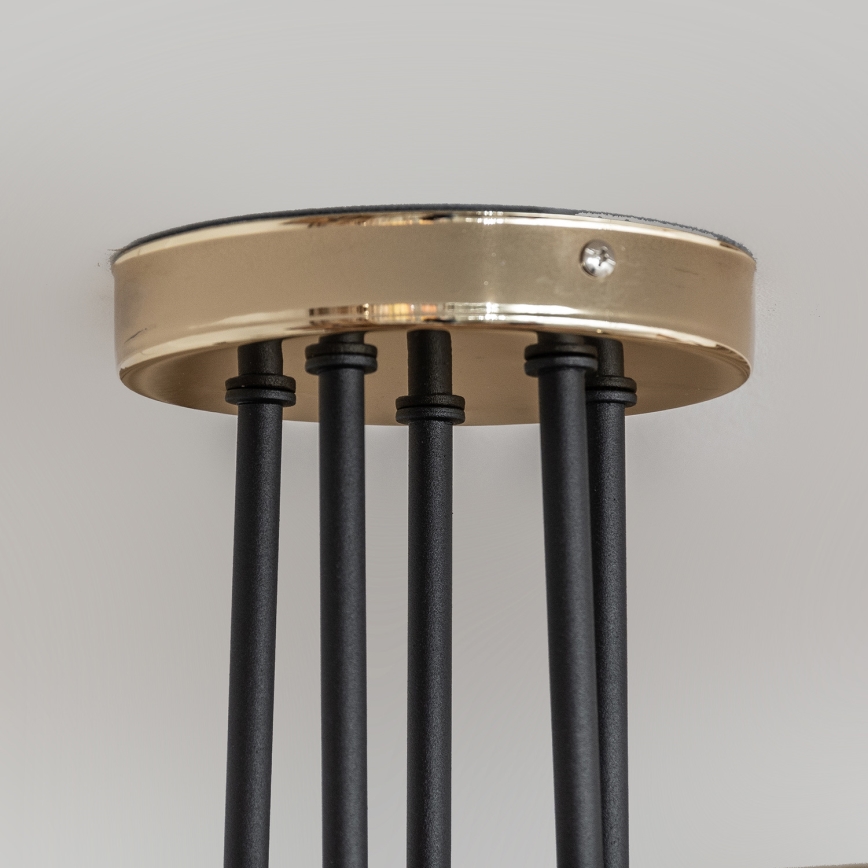 Lámpara de techo de montaje en superficie OXFORD 5xE27/15W/230V dorado/negro