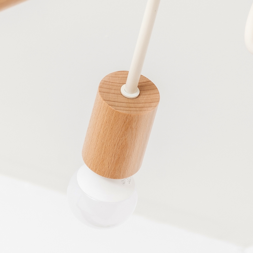 Lámpara de techo de montaje en superficie OXFORD 5xE27/15W/230V pino/crema