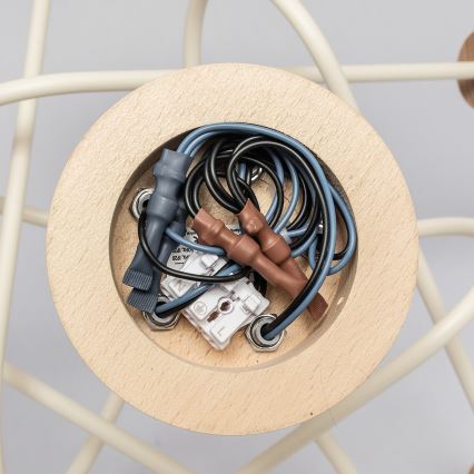 Lámpara de techo de montaje en superficie OXFORD 5xE27/15W/230V pino/crema