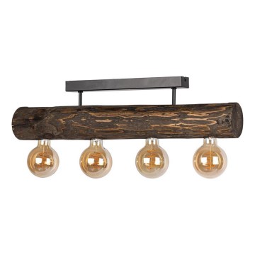 Lámpara de techo de montaje en superficie TRABO 4xE27/60W/230V pino