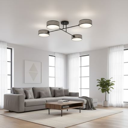 Lámpara de techo de montaje superficial MAGA 4xE14/10W/230V gris