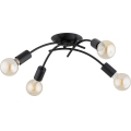 Lámpara de techo de montaje superficial TORIZO 4xE27/15W/230V negra