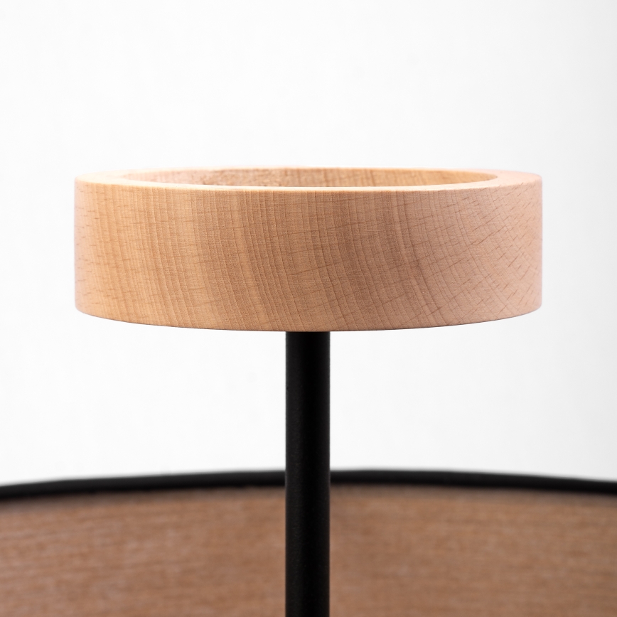 Lámpara de techo de superficie ALBA 3xE27/15W/230V Ø 40 cm negro/marrón