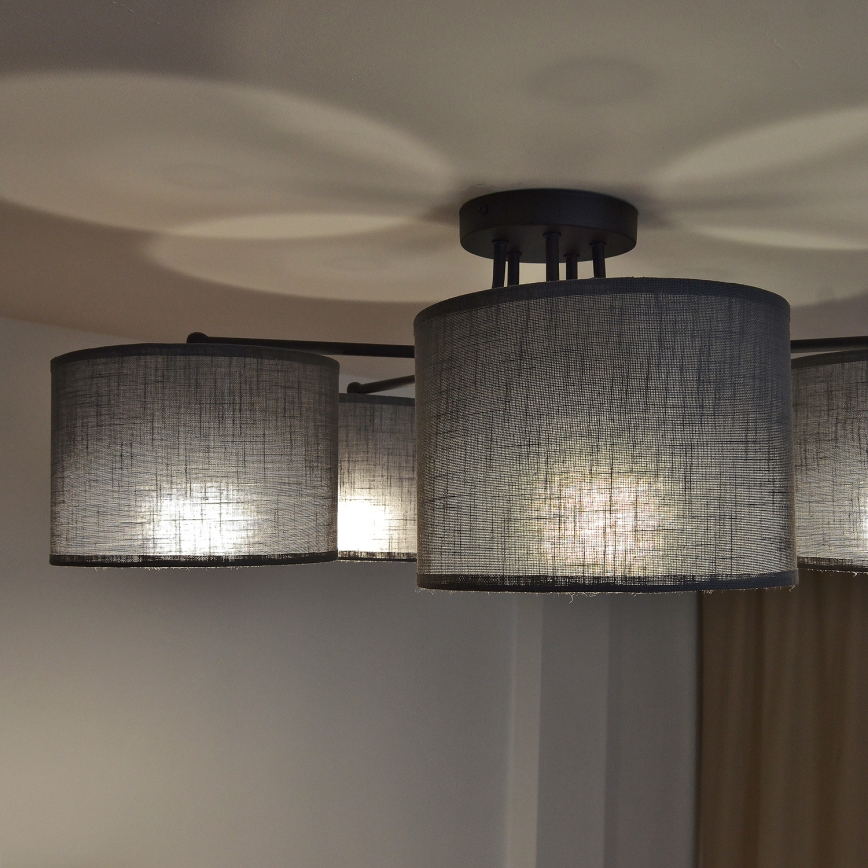 Lámpara de techo de superficie ALBA 5xE27/15W/230V gris