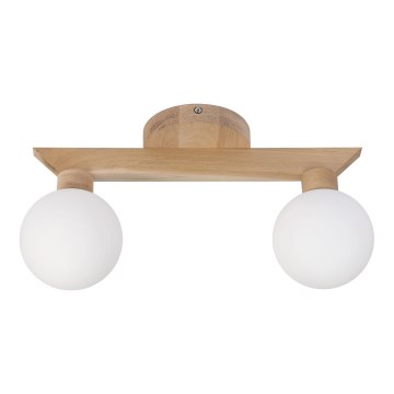 Lámpara de techo de superficie ANTONIO 2xG9/5W/230V roble/blanco