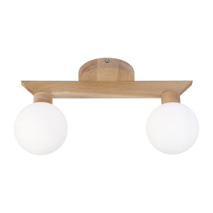 Lámpara de techo de superficie ANTONIO 2xG9/5W/230V roble/blanco