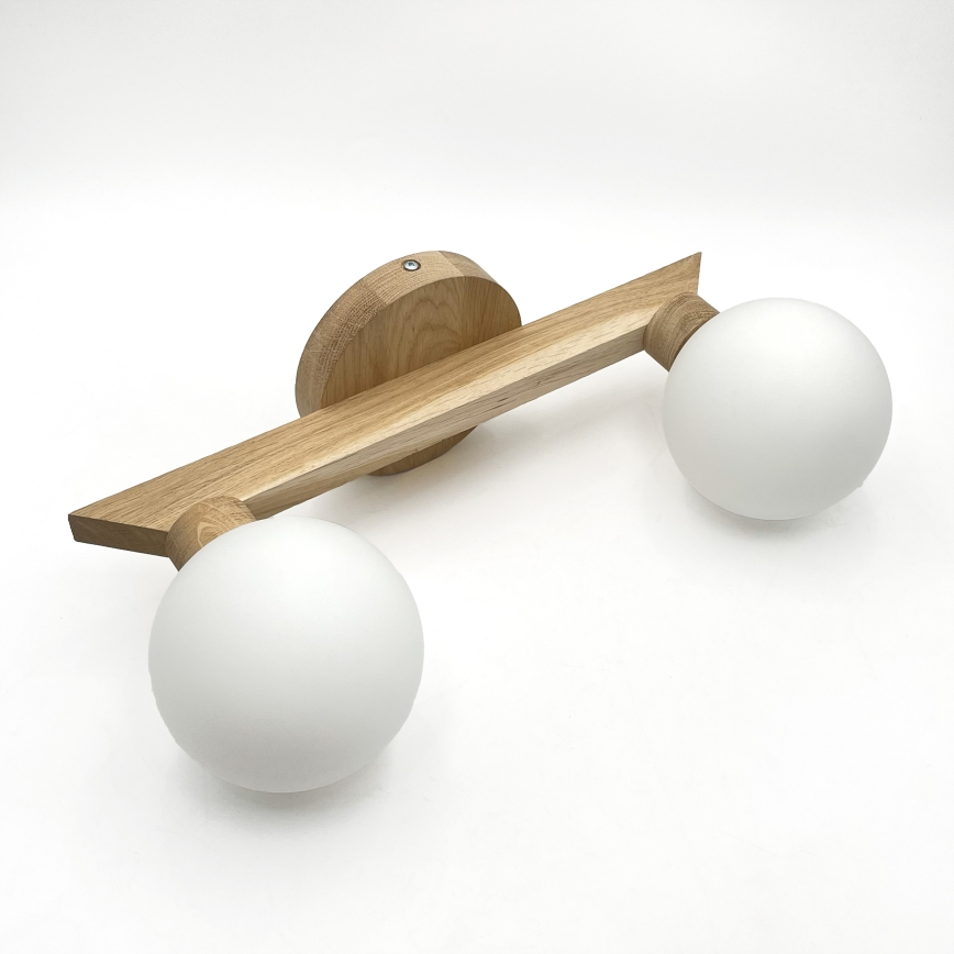 Lámpara de techo de superficie ANTONIO 2xG9/5W/230V roble/blanco