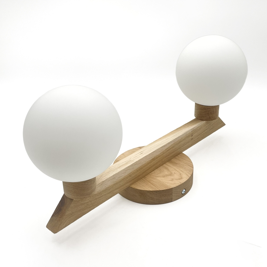 Lámpara de techo de superficie ANTONIO 2xG9/5W/230V roble/blanco