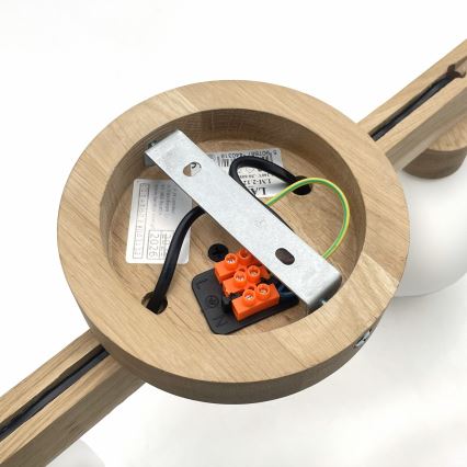 Lámpara de techo de superficie ANTONIO 2xG9/5W/230V roble/blanco