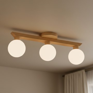 Lámpara de techo de superficie ANTONIO 3xG9/5W/230V roble/blanco