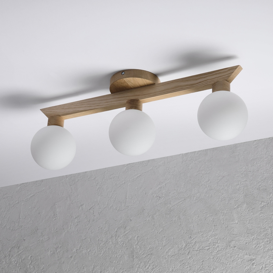 Lámpara de techo de superficie ANTONIO 3xG9/5W/230V roble/blanco