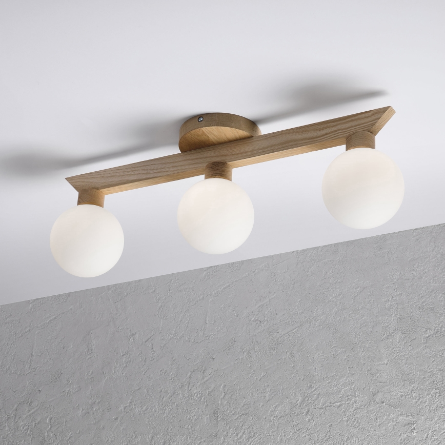 Lámpara de techo de superficie ANTONIO 3xG9/5W/230V roble/blanco