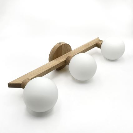 Lámpara de techo de superficie ANTONIO 3xG9/5W/230V roble/blanco