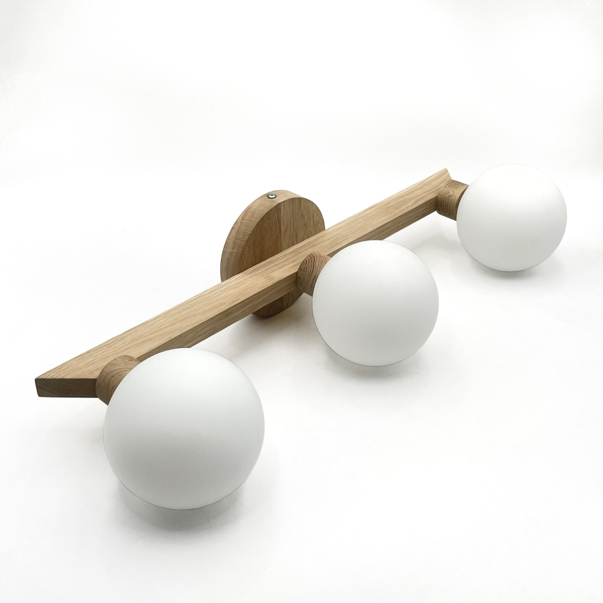 Lámpara de techo de superficie ANTONIO 3xG9/5W/230V roble/blanco