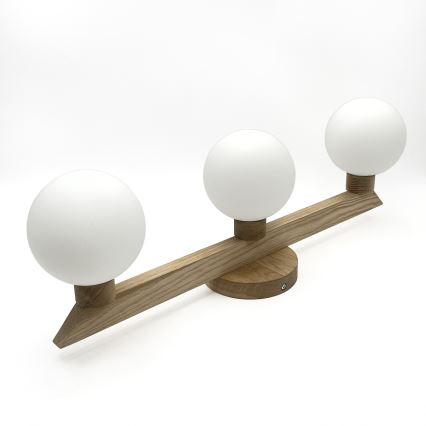 Lámpara de techo de superficie ANTONIO 3xG9/5W/230V roble/blanco