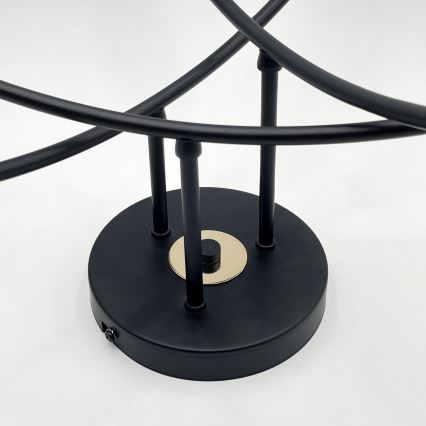 Lámpara de techo de superficie ANYA 6xE27/15W/230V negro/dorado