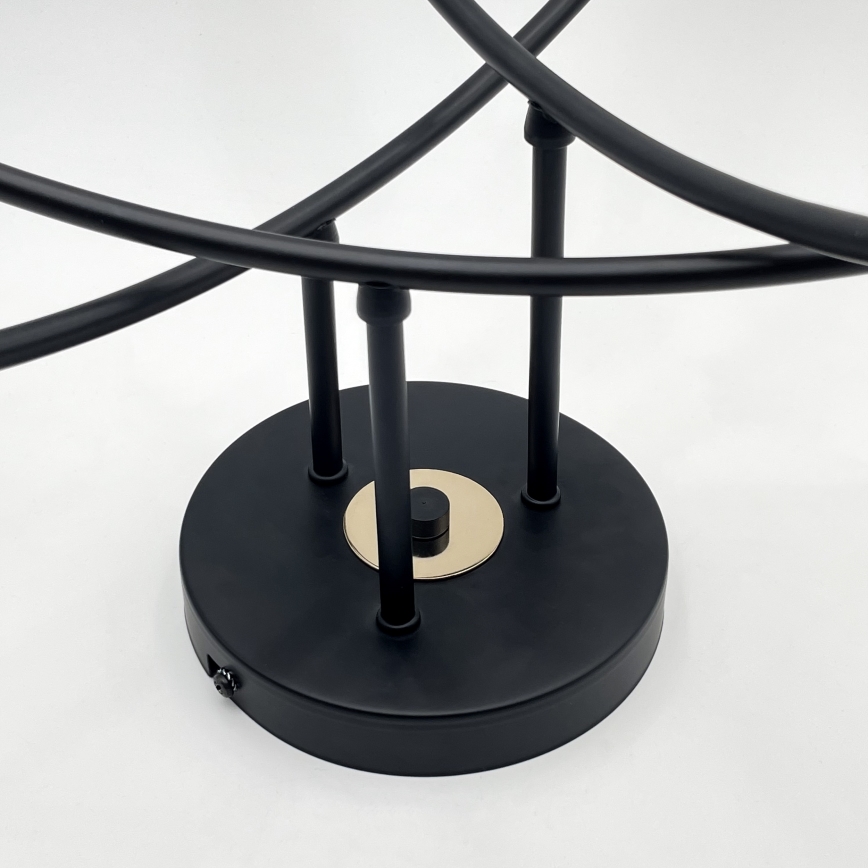 Lámpara de techo de superficie ANYA 6xE27/15W/230V negro/dorado