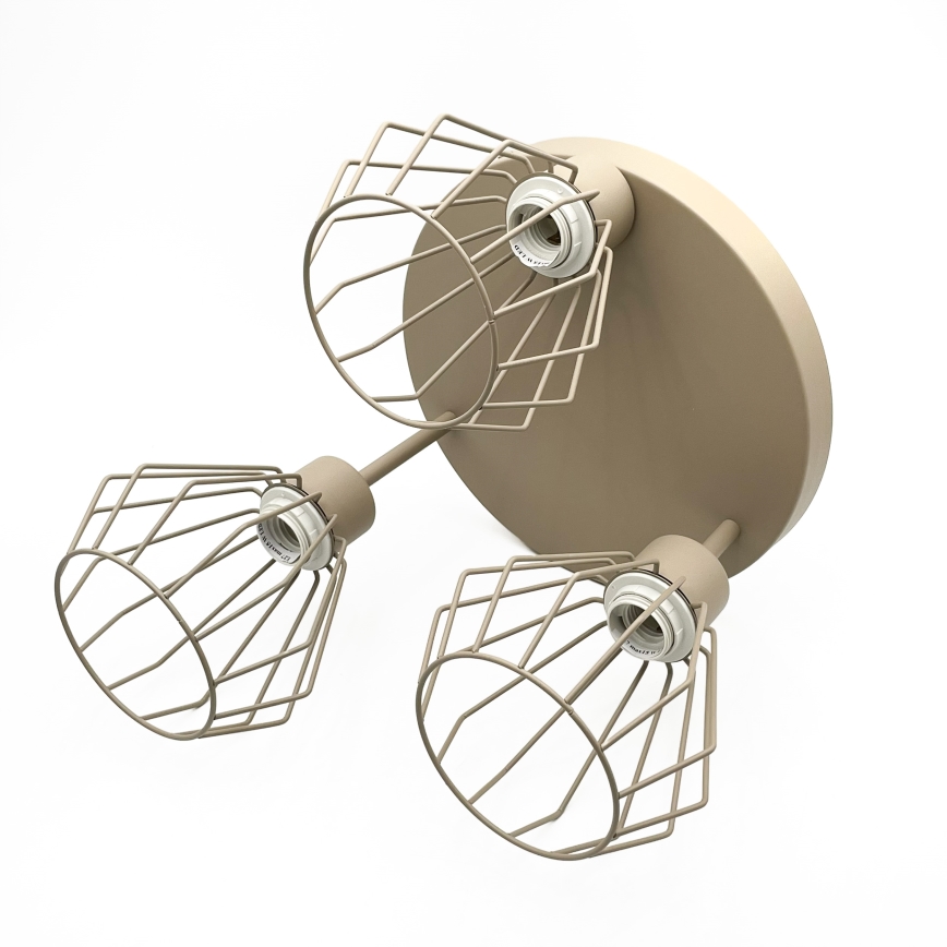 Lámpara de techo de superficie AUDREY 3xE27/15W/230V beige