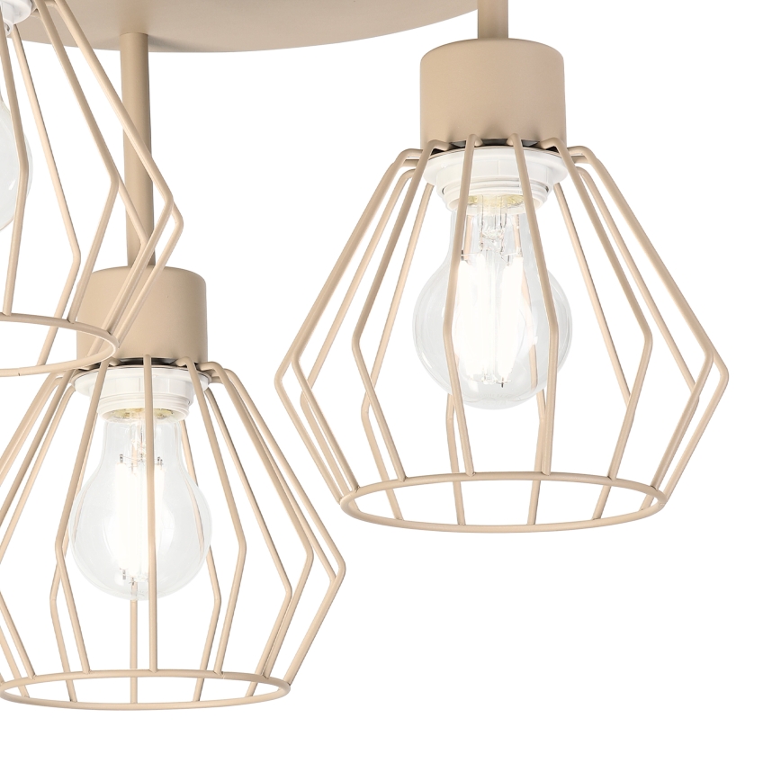 Lámpara de techo de superficie AUDREY 3xE27/15W/230V beige