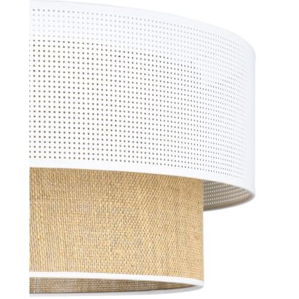 Lámpara de techo de superficie BORHO 1xE27/60W/230V Ø 50 cm blanco/yute