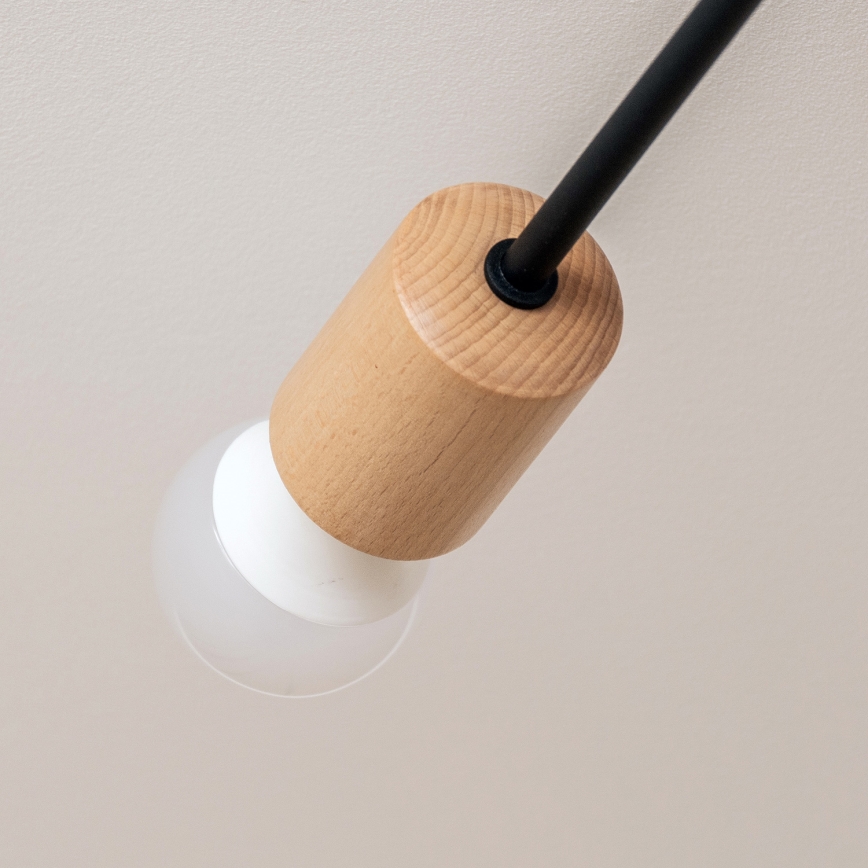 Lámpara de techo de superficie CAMBRIDGE 4xE27/15W/230V, acabado pino