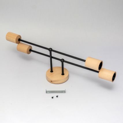 Lámpara de techo de superficie CAMBRIDGE 4xE27/15W/230V, acabado pino