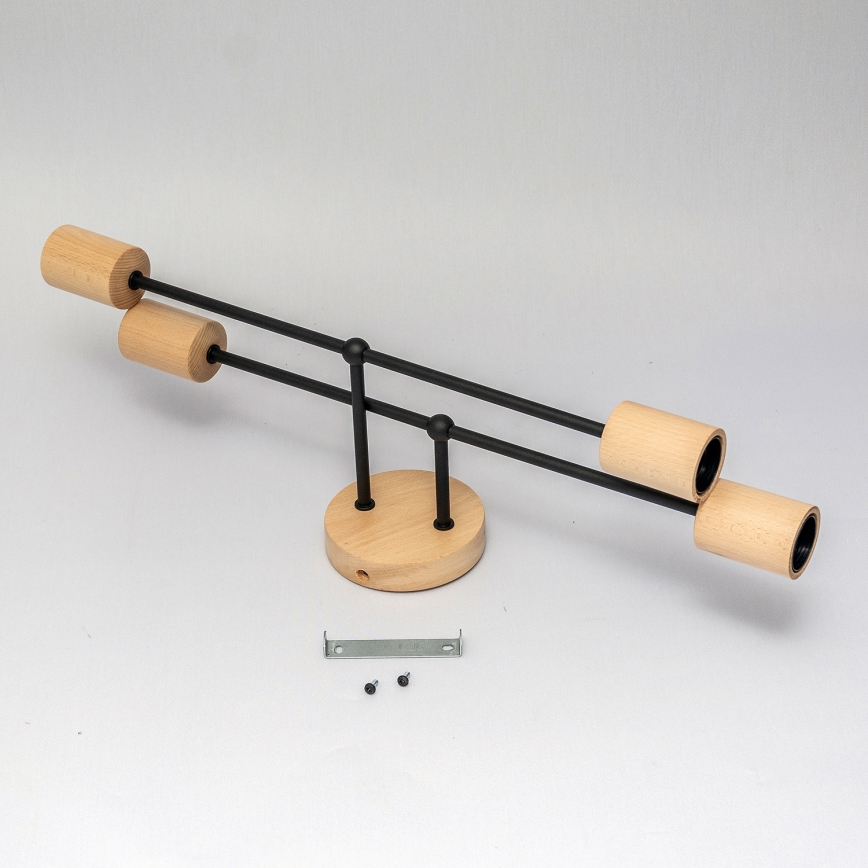 Lámpara de techo de superficie CAMBRIDGE 4xE27/15W/230V, acabado pino