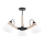 Lámpara de techo de superficie DANTONA 3xE27/15W/230V negro/beige