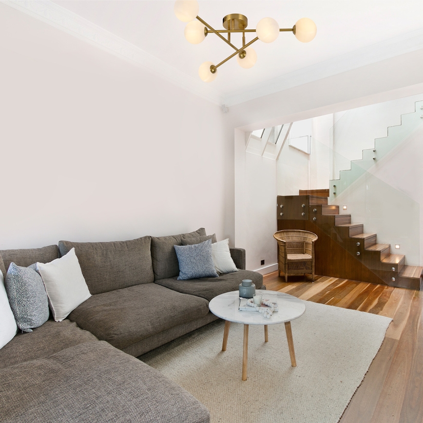 Lámpara de techo de superficie DORADO 6xG9/28W/230V, acabado dorado