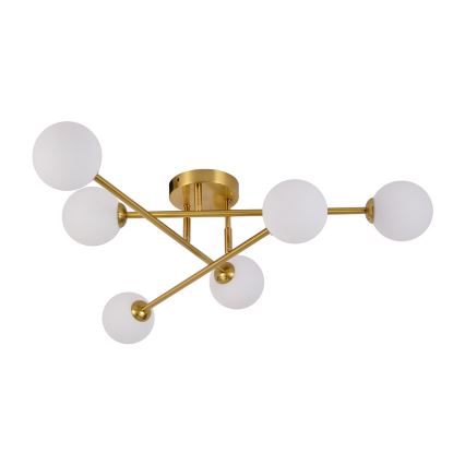 Lámpara de techo de superficie DORADO 6xG9/28W/230V, acabado dorado