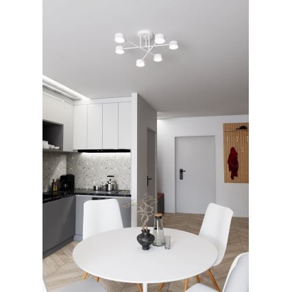 Lámpara de techo de superficie HALO 6xGX53/10W/230V blanca