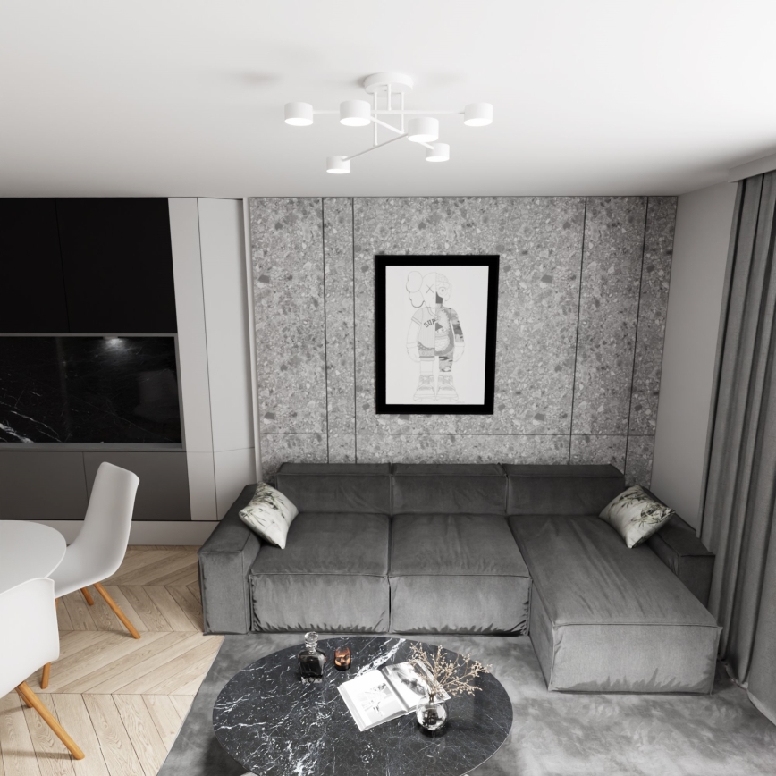 Lámpara de techo de superficie HALO 6xGX53/10W/230V blanca