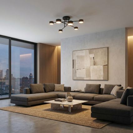 Lámpara de techo de superficie HALO 6xGX53/10W/230V negra