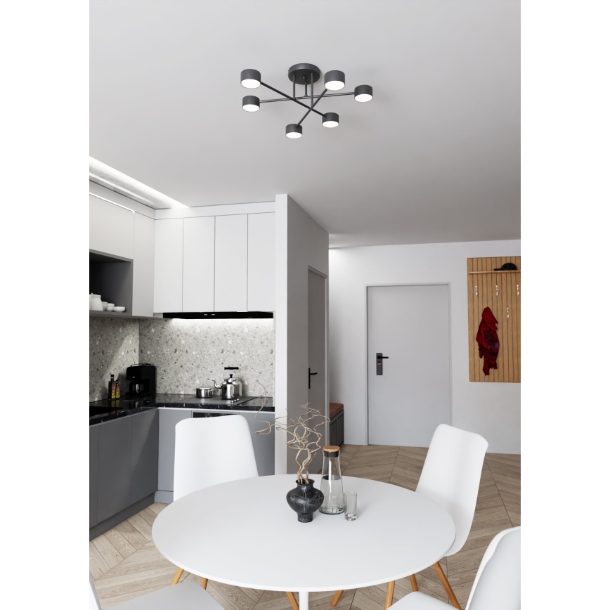 Lámpara de techo de superficie HALO 6xGX53/10W/230V negra