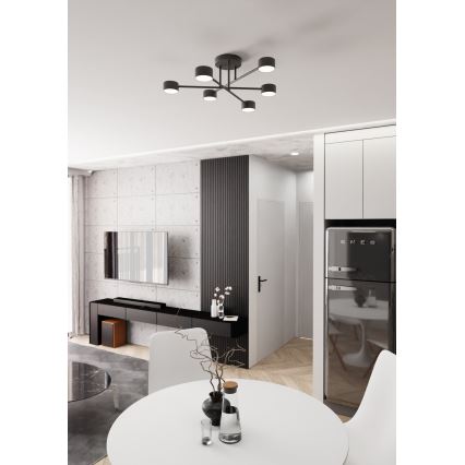 Lámpara de techo de superficie HALO 6xGX53/10W/230V negra