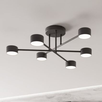 Lámpara de techo de superficie HALO 6xGX53/10W/230V negra