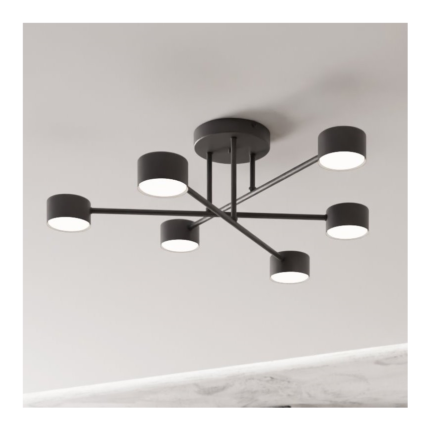 Lámpara de techo de superficie HALO 6xGX53/10W/230V negra