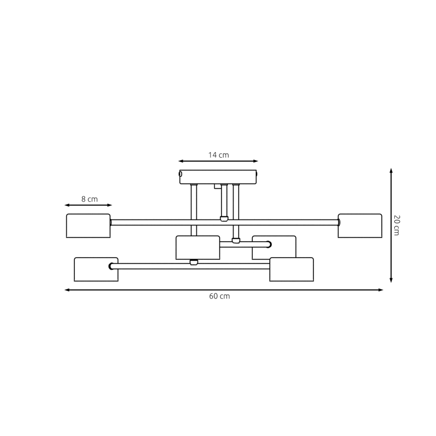 Lámpara de techo de superficie HALO 6xGX53/10W/230V negra