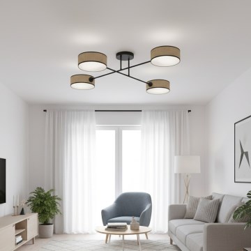 Lámpara de techo de superficie MAGA 4xE14/10W/230V beige