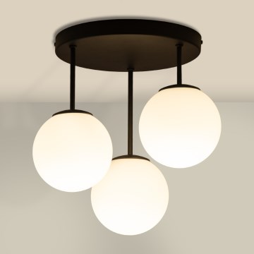 Lámpara de techo de superficie MOONLIGHT 3xE27/15W/230V negra