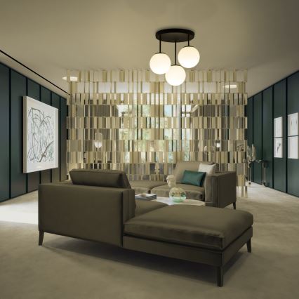 Lámpara de techo de superficie MOONLIGHT 3xE27/15W/230V negra