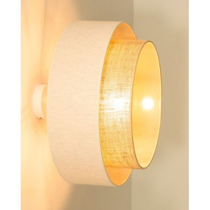 Lámpara de techo de superficie NATIA 1xE27/60W/230V blanca/marrón