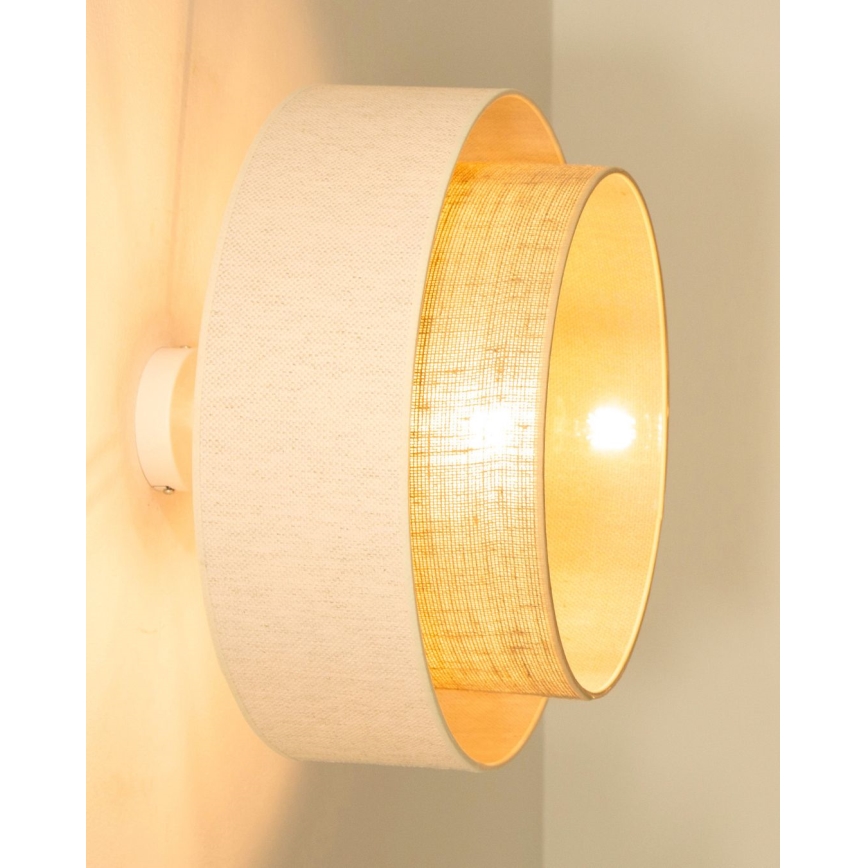 Lámpara de techo de superficie NATIA 1xE27/60W/230V blanca/marrón