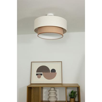 Lámpara de techo de superficie NATIA 1xE27/60W/230V blanco/marrón