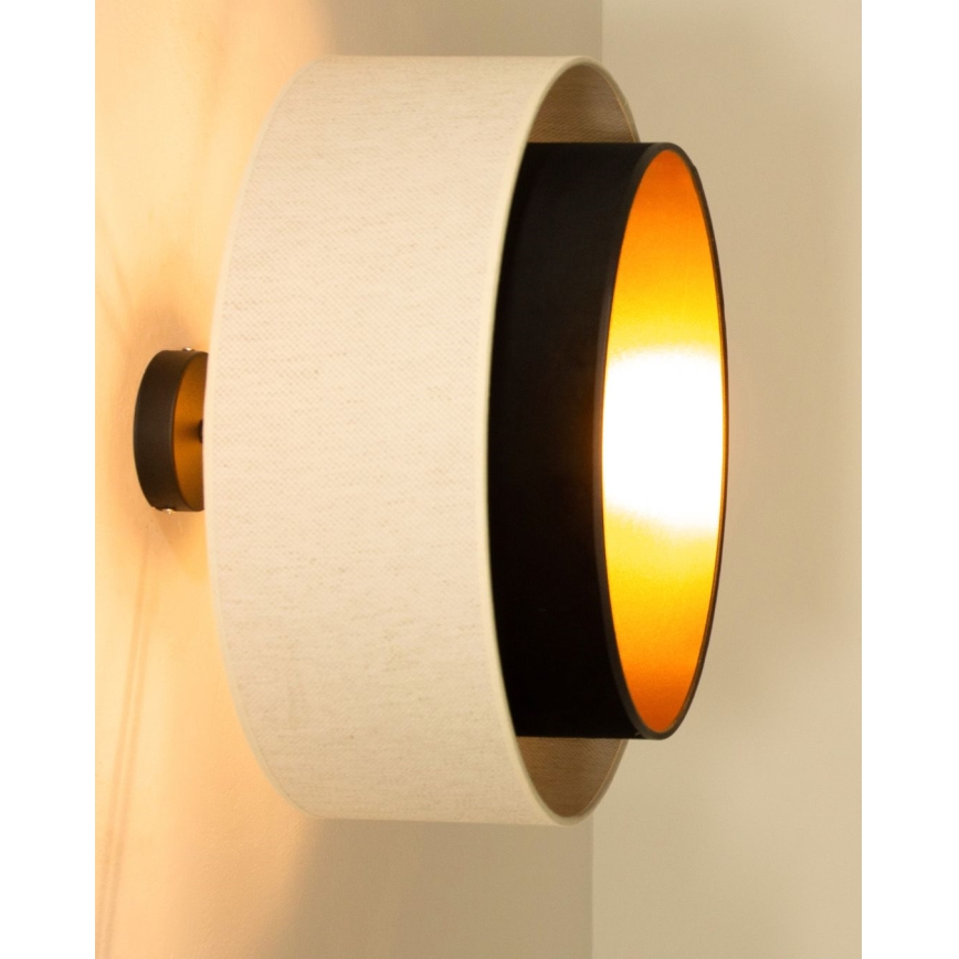 Lámpara de techo de superficie NATIA 1xE27/60W/230V Ø 45 cm blanco/negro