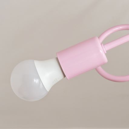 Lámpara de techo de superficie OXFORD 2xE27/15W/230V, rosa
