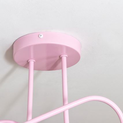 Lámpara de techo de superficie OXFORD 2xE27/15W/230V, rosa